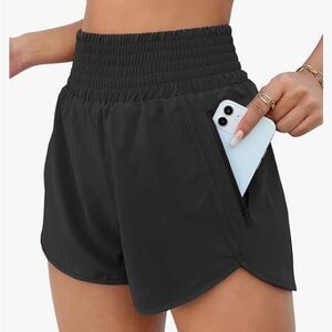 Fengbay wide elastic 3" waist running shorts with liner 2 zipper pockets large